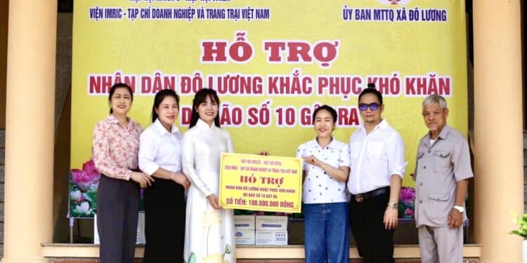Hiệp hội VCCDA phối hợp Hiệp hội AVRCIPL và Viện IMRIC; Viện IRLIE sẻ chia với đồng bào bị ảnh hưởng bão lũ xã Đô Lương (tỉnh Nghệ An)