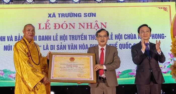 Đón nhận danh hiệu Di sản văn hóa phi vật thể quốc gia